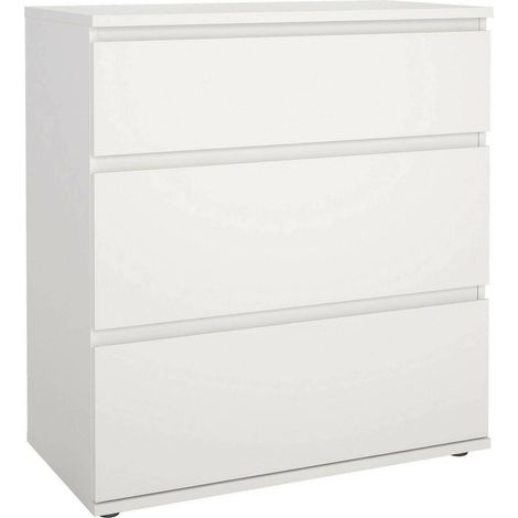 Dmora - Cassettiera Aski, Settimino multiuso, Comò camera da letto, Mobile con cassetti, 77x40 h84 cm, Bianco