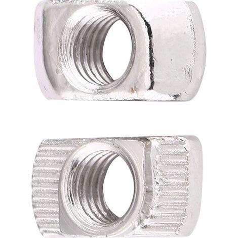 Écrou marteau à tête en T pour profilé aluminium, acier au carbone nickelé, fixation EU40 M8 19,5x10 mm (1/5)