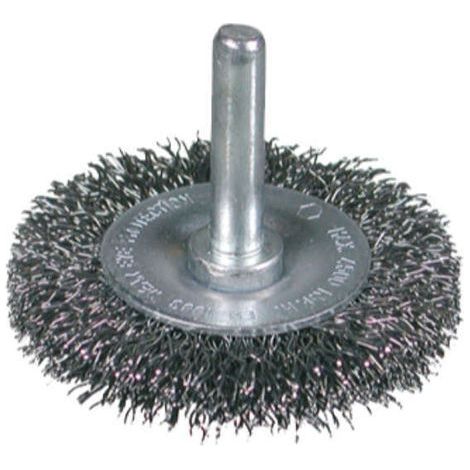Cepillo circular acero latonado ondulado con vástago de 6 mm y filamento de Ø 0.30 mm (75x10x16 ) Osborn 7008600075