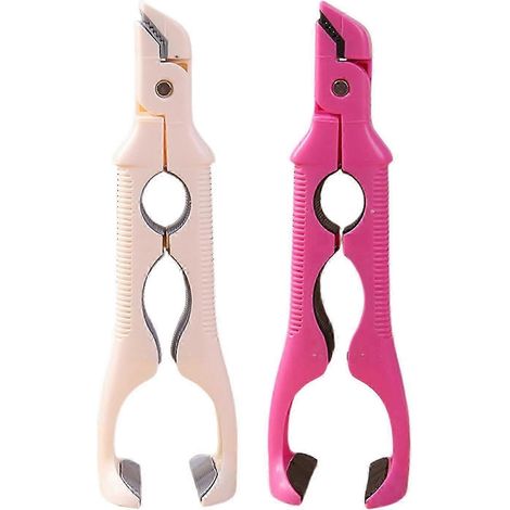 (Rose rouge et blanc) Pince à assiettes chaudes 3 en 1, résistante à la chaleur, avec lève-assiettes antidérapant. (1/5)