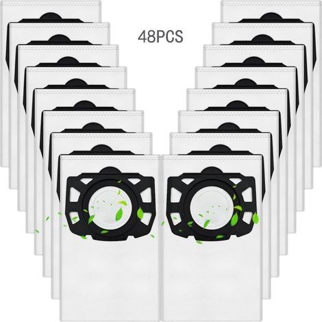 Sac Aspirateur Kärcher, Compatibles avec WD4, WD5, WD6, WD5P, WD6P, MV 4, MV 5, MV 6 Filtration Haute Efficacité, Étanchéité Anti-Poussière, Compatible avec Kärcher 2.863-006.0 (48) (1/5)
