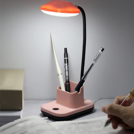 Lampe De Bureau - Protection Des Yeux - 3 Niveaux De Luminosité - Rechargeable Par USB - Pour Étude Et Lecture - 1 Pièce (1/5)