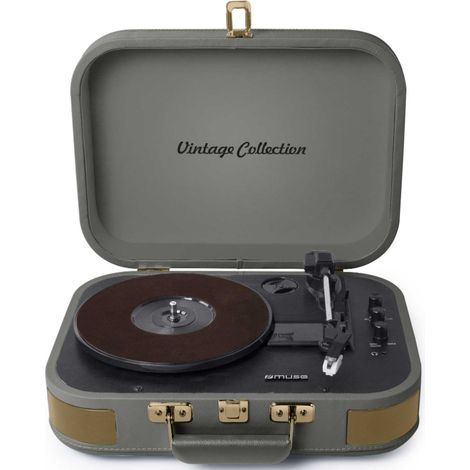 Platine vinyle stéréo 3 vitesses 33/45/78t avec bluetooth - Muse - MT201BTG (1/2)