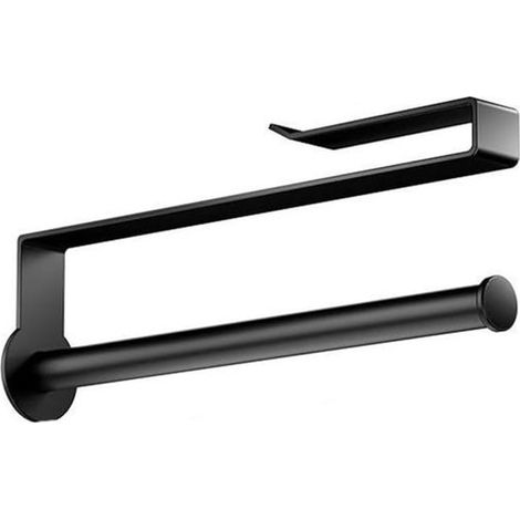 Ce porte-essuie-tout noir pour la cuisine peut être installé sous les meubles ou au mur - et peut également servir de porte-serviettes (1/5)