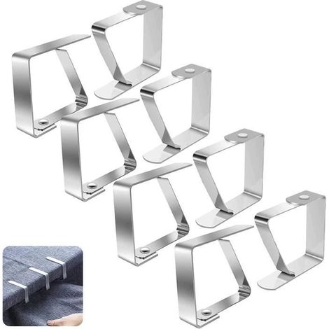 MARSEE Pince Nappe Exterieur, Pince Nappe Acier Inoxydable 8X7CM Fête De Mariage 8pcs (1/4)