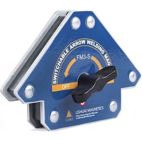 Aimants pour soudage,1 pièce FM3-S avec interrupteur, angle magnétique pour soudage 15-25 kg pour support d'angle 45 °, 90 °, 135 °