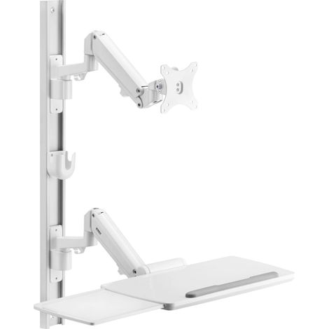 SpeaKa Professional SP-MM-960 simple Support mural pour écran avec panneau porte-clavier, superposés 43,2 cm (17) - 10 (1/5)