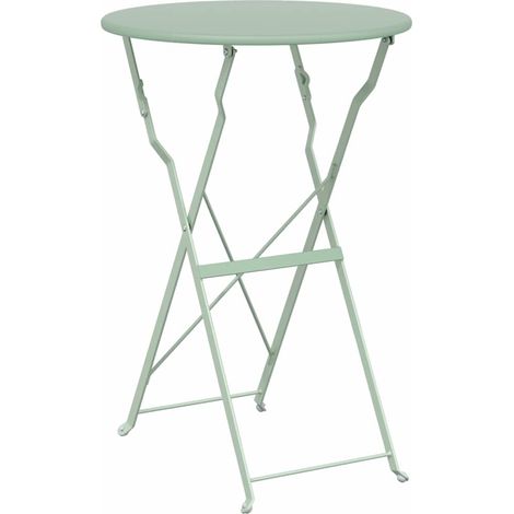 Bistro Table Light Mint Ø 50 x 71 cm Powder-coated Steel vidaXL (1/5)