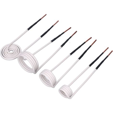 Kit de 4 bobines chauffantes à induction haute fréquence pour chauffage, ventilation et climatisation (CVC), noyau en laiton de 2,5 mm, formes plates et rondes de 20, 30 et 40 mm (1/5)