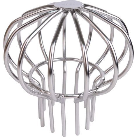 Bouchon de gouttière rond en acier inoxydable 304 pour toiture extérieure, anti-obstruction, outil de nettoyage des fuites de gouttière (3 pouces) (1/5)