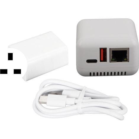 Serveur d'impression réseau USB 2.0, partage d'imprimante LAN sans fil, compatible Windows XP, Android, Linux, 100-240V avec prise UK (1/5)