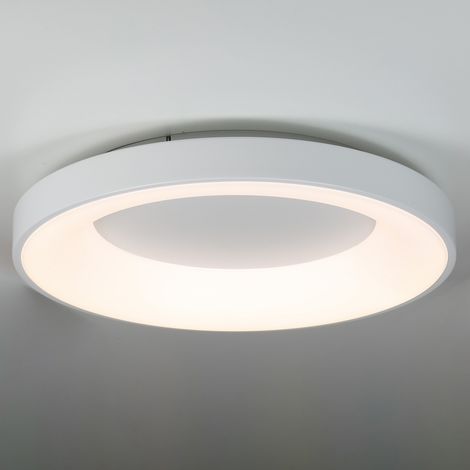 ALPINALUZ Plafón LED Lámpara Techo Pared de Diseño 40W Circular Metal Blanco Ø50 cm 3000K-4000K-6000K Seleccionable 5000lm CRI 85 No Parpadeo (1/5)