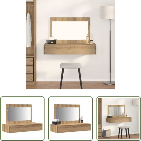 Schminktisch mit Spiegel - Schminktisch mit Speicher Braun 100 x 40 x 70 cm Holzwerkstoff (1/5)