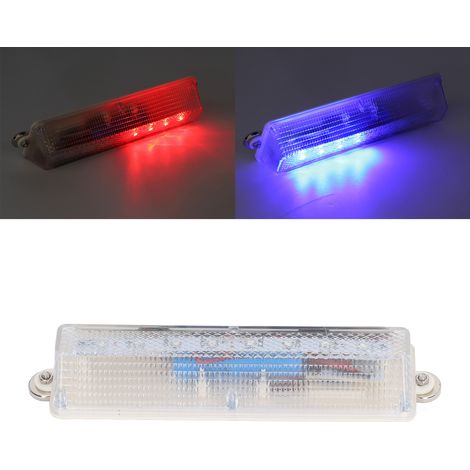 Bande de signalisation routière à énergie solaire, 8 LED clignotantes rouges et bleues. (1/5)
