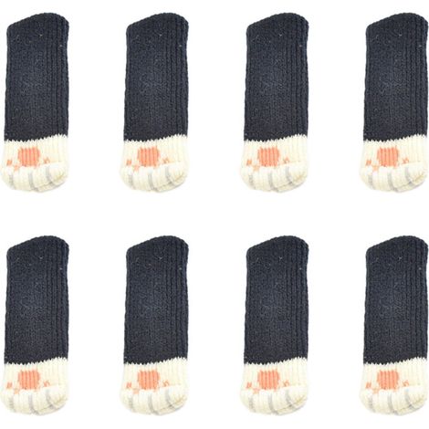 Lot de 8 protège-pieds de meubles tricotés - Protections de sol pour pieds de chaises, facilitant les déplacements et réduisant le bruit./// (1/5)