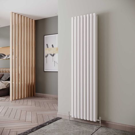Reina Neva Designer Radiator 1800mm H x 472mm W Double White (1/5)