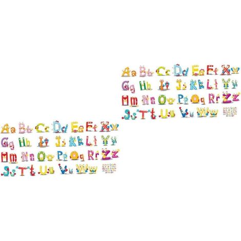 2 Pièces Autocollants Lettres Décoratifs Stickers Alphabet Adhésifs Chic pour Fenêtres Plus Application Facile pour Décoration Éducative (1/5)
