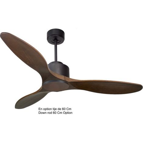 Modulo de KlassFan - Super déstratificateur d'air sans lumière bois foncé idéal à partir de 26 à 40 m² KLDC1P5DW132