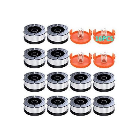 2 bobines haute capacité BLACK+DECKER – Tête auto B12+4+4 – Remplace AF-100-3ZP, capot inclus (1/5)