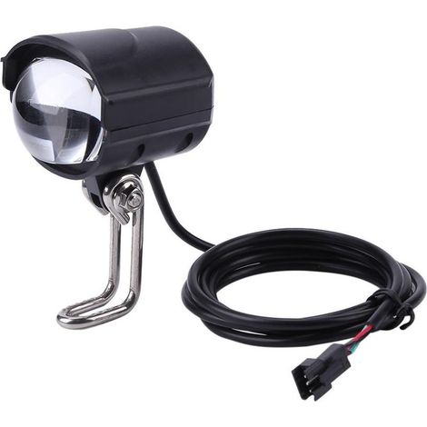 Feux avant vélo LED 36-60V, puissant projecteur防水, durable, klaxon intégré, éclairage vélo robuste. (1/4)