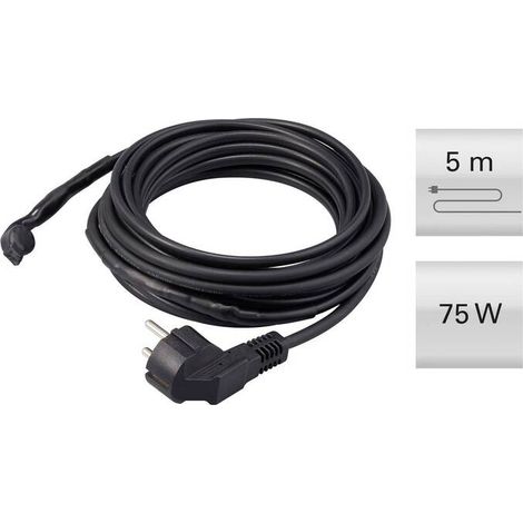 [GEBRAUCHT] B-Ware Sygonix Heizkabel Frostschutz 230V 75W 6,5m IPX7 für Außenbereich schwarz Sc (1/2)