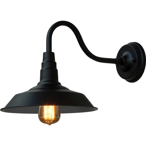 Aplique De Pared Vintage "ROC" - Negro
