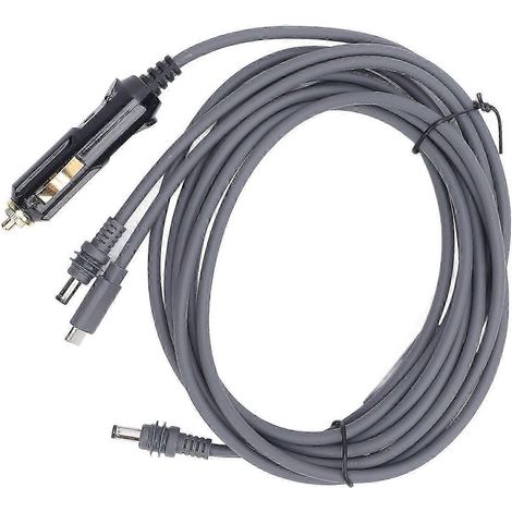 Câble d'alimentation CC-CC de 3 mètres (12 V/24 V, étanche, type C, calibre 18 AWG) compatible avec les antennes paraboliques miniatures. Convient aux camping-cars, voitures, camions, bus, bateaux, et (1/5)