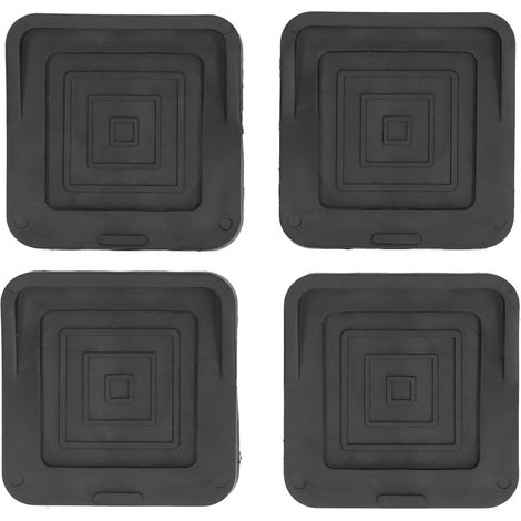 Lot de 4 patins en caoutchouc anti-vibrations pour surélever un appareil électroménager (machine à laver, table, meuble). (1/5)