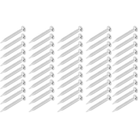 50 selbstbohrende Schrauben, Edelstahl 304, Rundkopf, Ersatz für selbstbohrende Schrauben M4,2 x 38 (1/5)