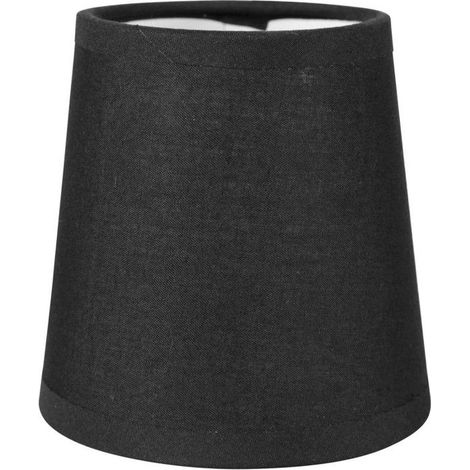 Abat-jour - Rond - Noir - Pour lampe - Base 10 cm - Pince ampoule (1/3)