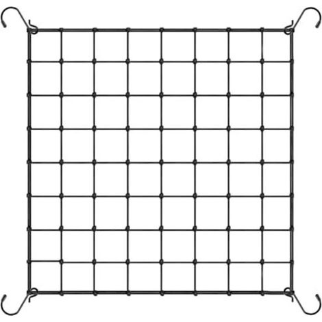 Elastisches Ranknetz für SCROG-Anbau – 80 x 80 cm, robustes Netzgewebe mit integrierten Haken, ideal für Growzelte und Gemüsepflanzen