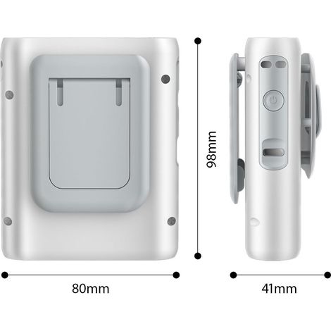 Ventilateur portable 4 000 mAh–5 vitesses + écran LED–Charge par USB-C-Silence absolu – pour bureau, livraison et extérieur – Blanc (1/3)
