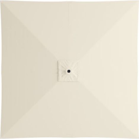Parasol de jardin carré en polyester, auvent de rechange pour parasol de marché de 2 m, auvent de rechange pour parasol de table d'extérieur (blanc cassé) (1/3)