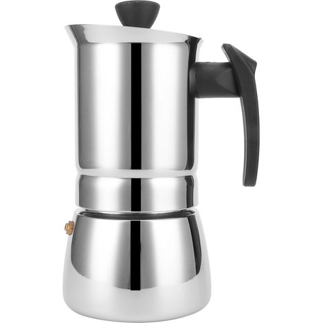 Cafetière Italienne en Acier Inoxydable 6 Tasses 300ml - Machine à Café Portable pour Maison et Bureau
