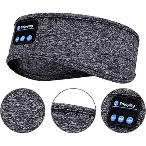 Casque de sommeil sans fil réglable, écouteurs de repos Bluetooth confortables, bandeau audio flexible, compatible sport et méditation (1/5)