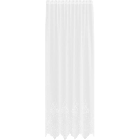 Maison Exclusive - Spitzenvorhang mit Vorhängen Floral Weiß 260 x