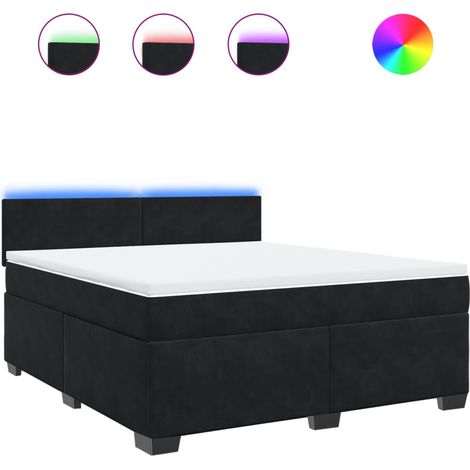 Maison Exclusive - Boxspringbett mit Matratze Schwarz 180x200 cm
