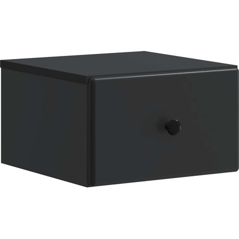 Wall-Mounted Bedside Cabinet Black 34.5 x 33 x 20 cm vidaXL
