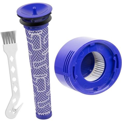 Vtizikl Filtre V8 pour aspirateur sans fil Dyson V8 V7 SV10 Animal Absolute Motorhead, référence DY-96566101, filtres avant et arrière DY-96747801 (deux de chaque).