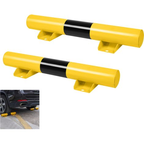 Barrière de parking Lot de 2 butoirs de stationnement en métal pour garage HENGMEI-DOU