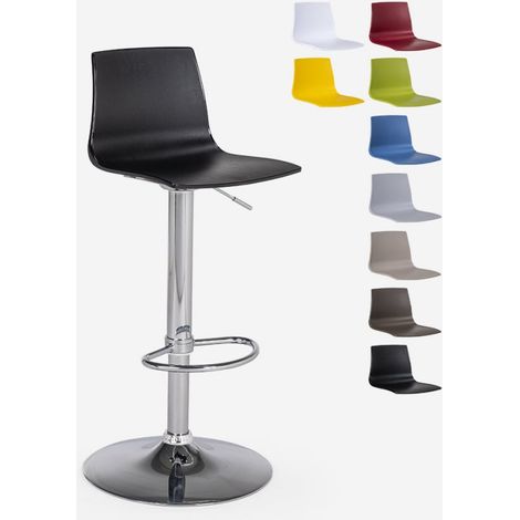 Höhenverstellbarer matter Designhocker Grand Soleil Imola Matt Küchenbar - Schwarz