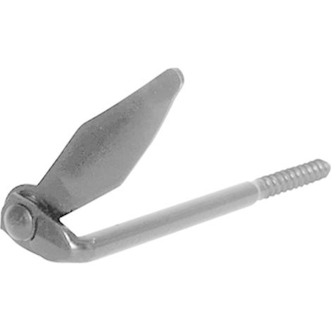 Industrielle De Sedan – Arrêt de volet marseillais – Butée en acier zingué blanc – Longueur 130 mm – Pour volets en bois – Tige filetée diamètre 10 mm (1/4)