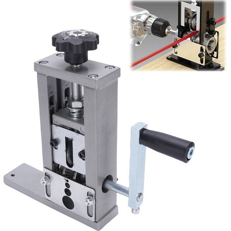 Machine à dénuder les fils manuelle à manivelle, alimentée par perceuse et à double usage (diamètre 0,04 à 0,98 pouce) (1/5)