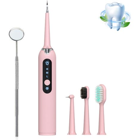 Détartreur Dentaire Électrique - 12000 Vibrations/Min - 3 Vitesses Réglables - Étanche - Rechargeable USB - Pour Adultes - 1 Pièce (1/5)
