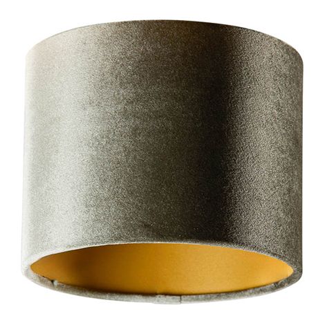 Velvet Lampshade Green with Gold Interior 18/18/14