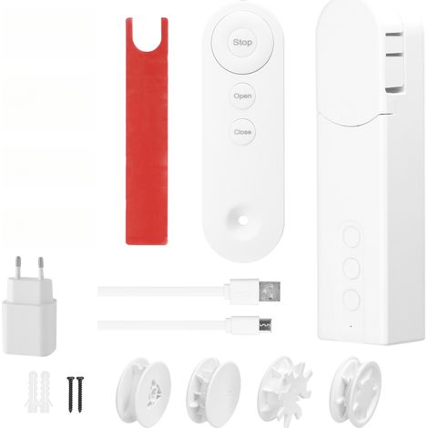 Moteur store électrique – ouverture auto, appli, minuterie, T°, sans câblage (1/5)