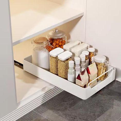 Organisateur De Tiroir Coulissant pour Placard, Étagères Rangement Coulissantes, Extensible Le La Cuisine.,S: 20cm- - (1/5)