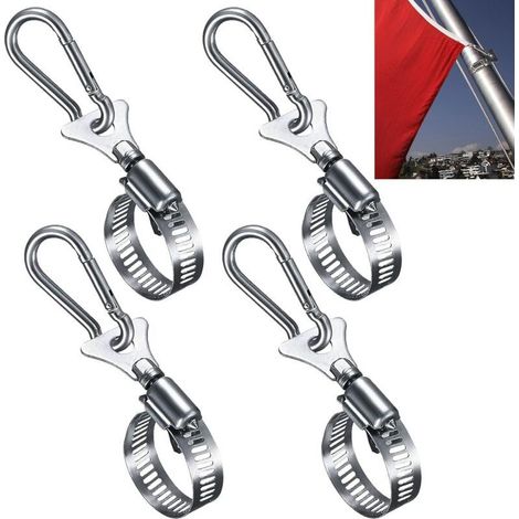 Fahnenbefestigungsringe, Fahnenmastzubehör, Fahnenmastbefestigungsringe, Fahnenmast (1/4)
