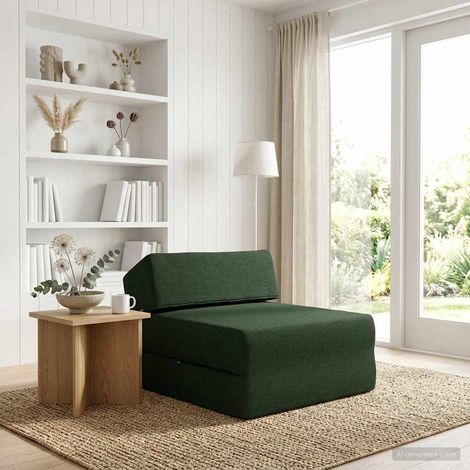 Sofá Cama Plegable Verde oscuro 60 x 70 x 41 cm Tela