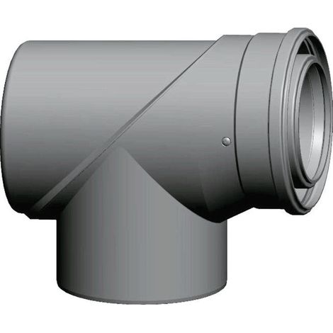 Révisions Wolf - T- pièce DN110/160 90 g pour conduit d'air / d'échappement, blanc, enfichable